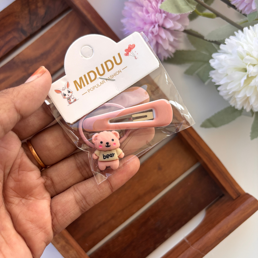 Cute Bear Hair Clip - Set of 2