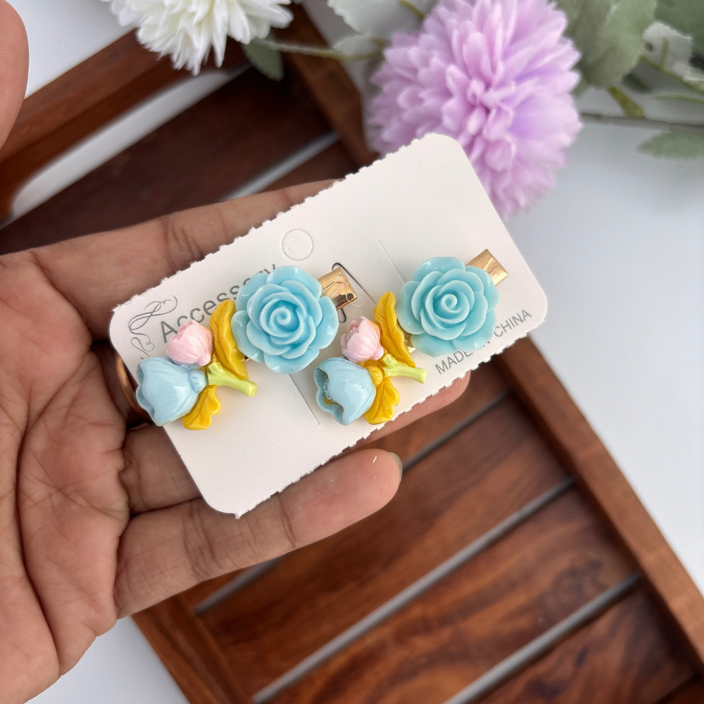 Rose Alligator Clip