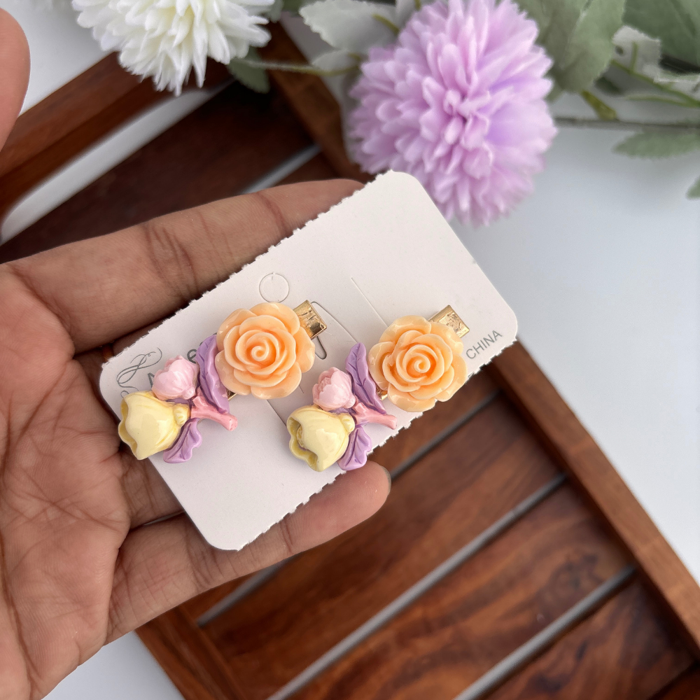 Rose Alligator Clip