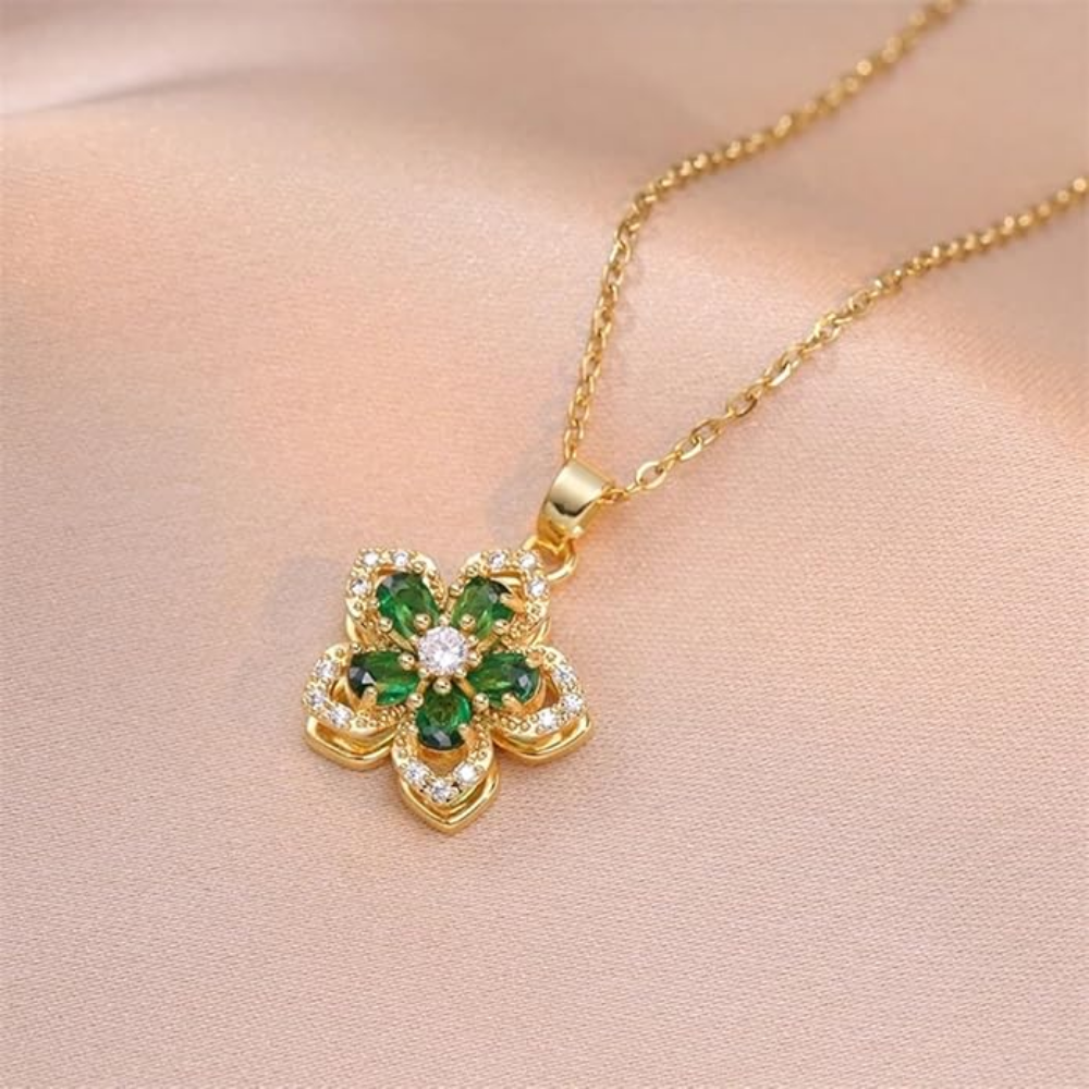 Flower Rotating Pendant - Green