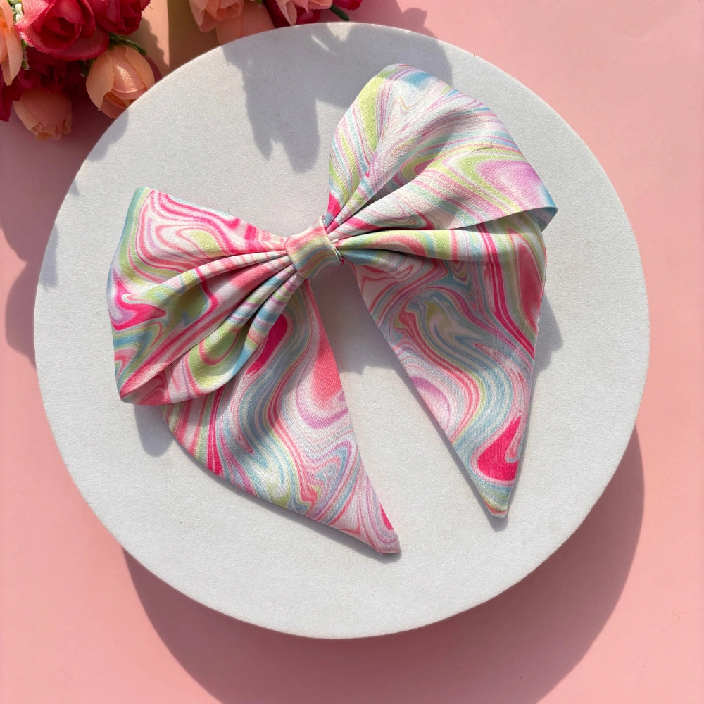 Printed Sailor Bow - Wavy