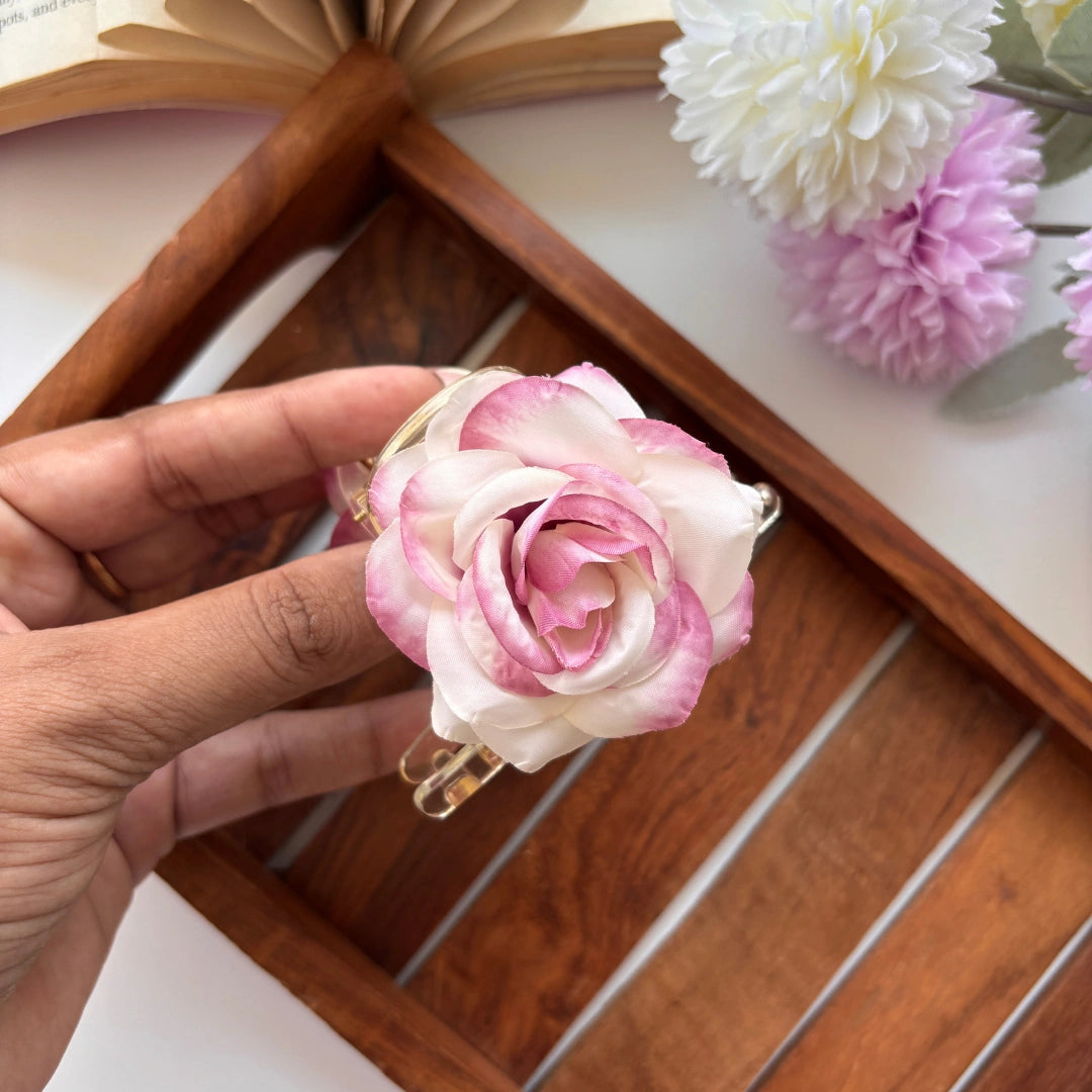 Soft Rose Hair Claw – Large