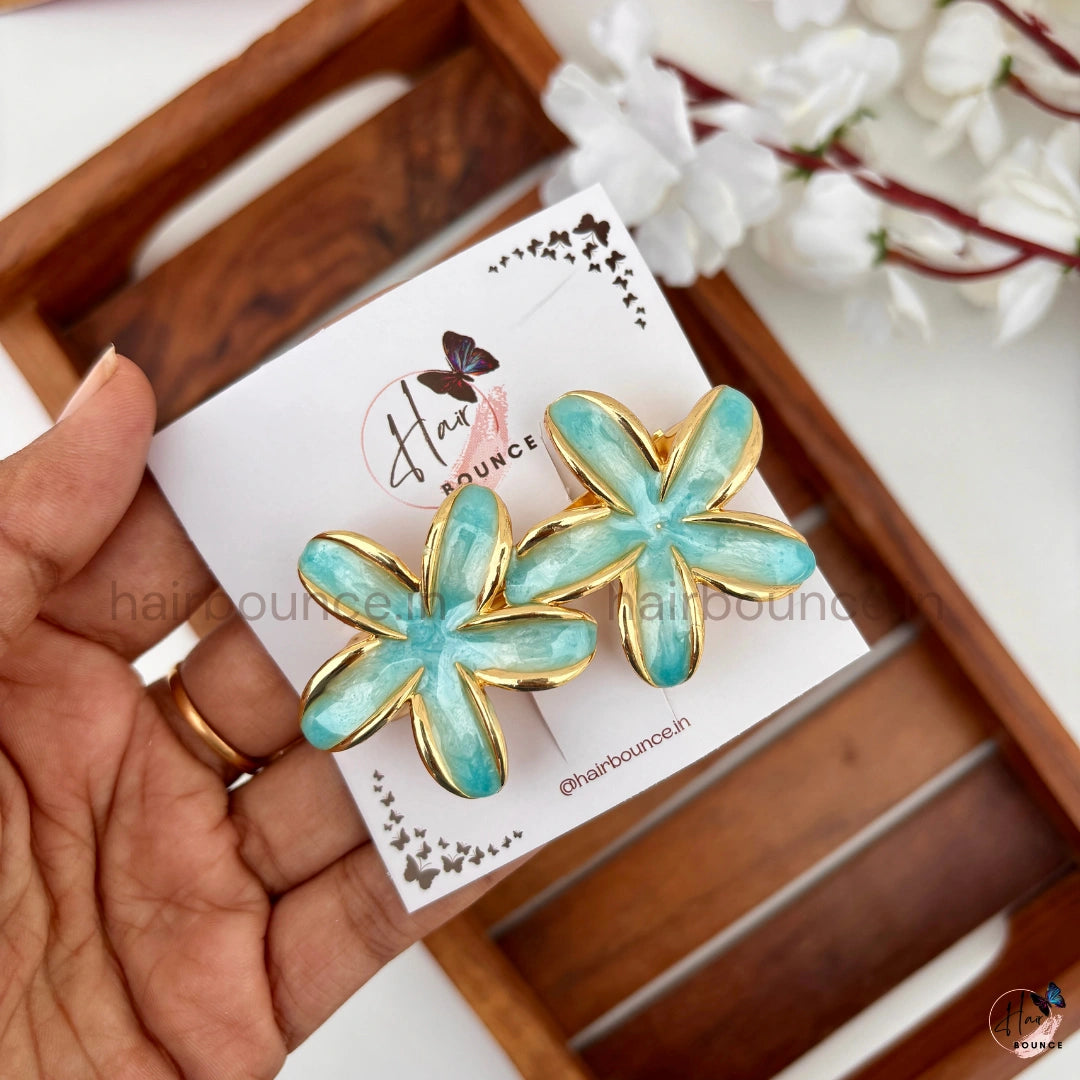 Frangipani Bloom Center Hair Clip – Twin Flower