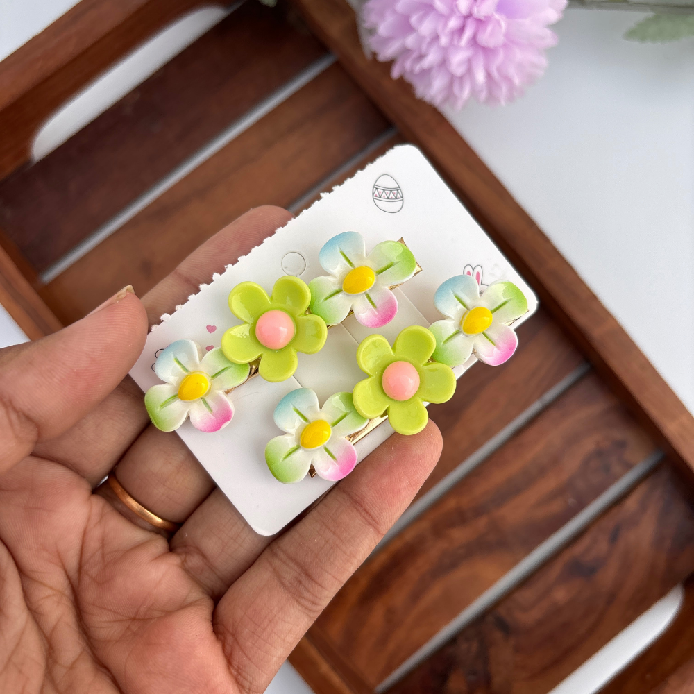 Triple Flower Alligator Clip