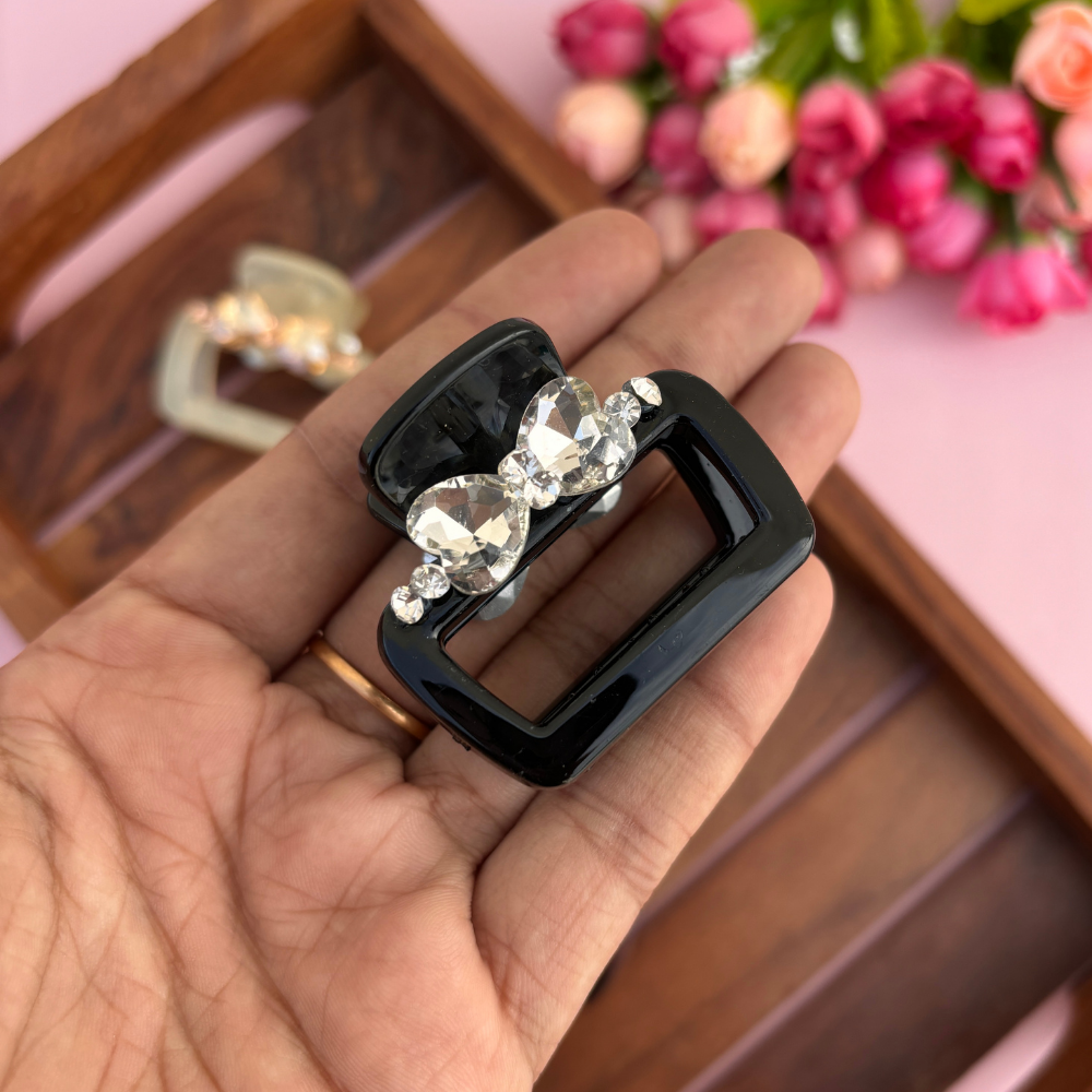 Bofeini Bow Square Hair Claw - Medium