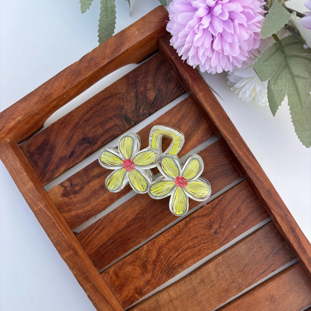 Doodle Daisy Hair Claw- Large