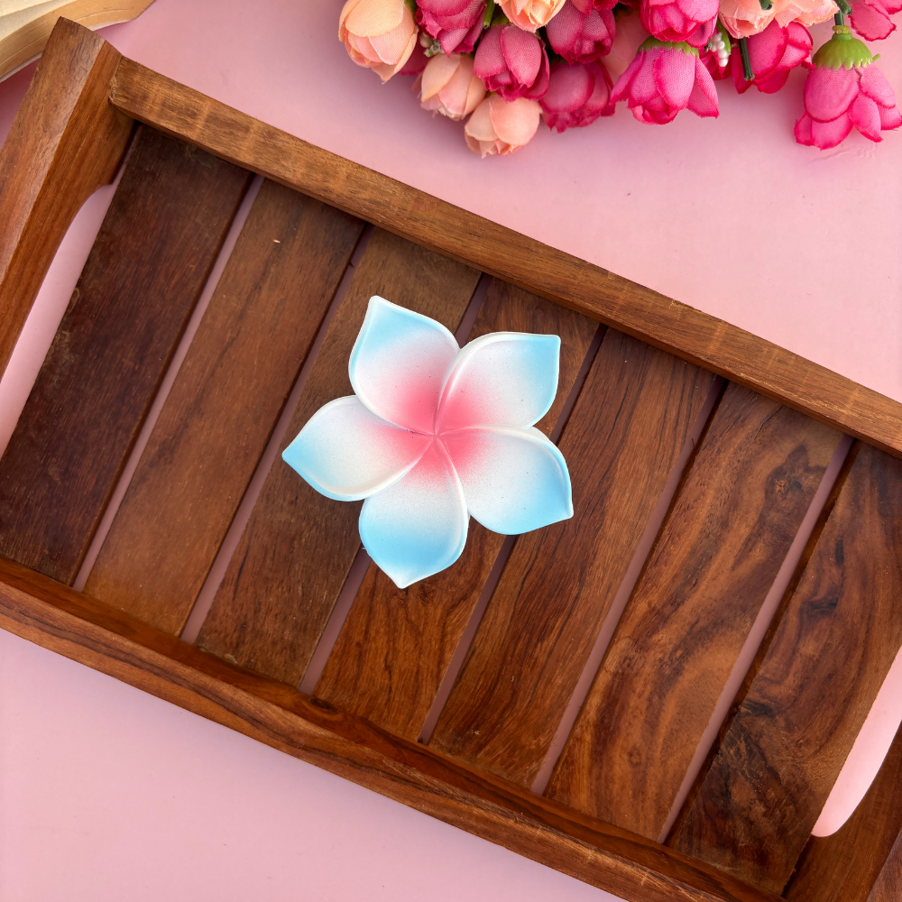 Dual Colour Matte Flower Hair Claw - Large