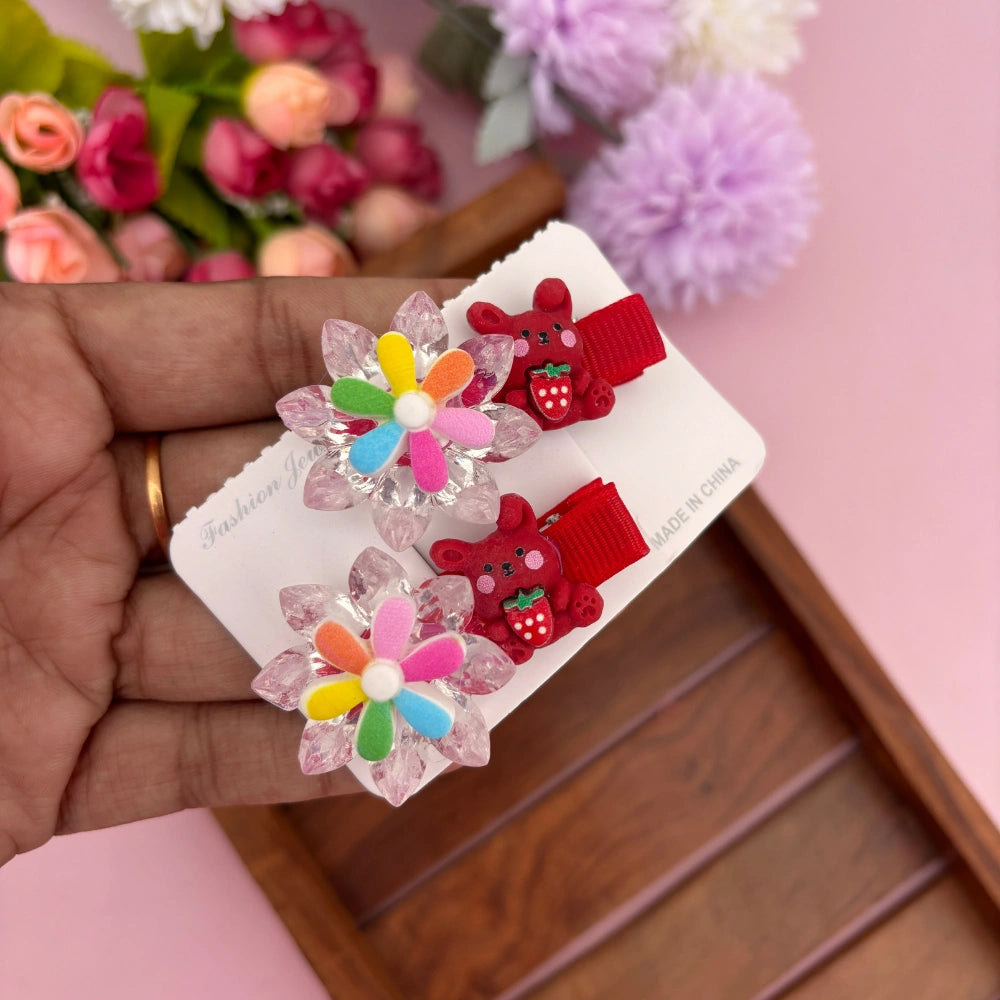 Bunny Bloom Clip Set – Set of 2