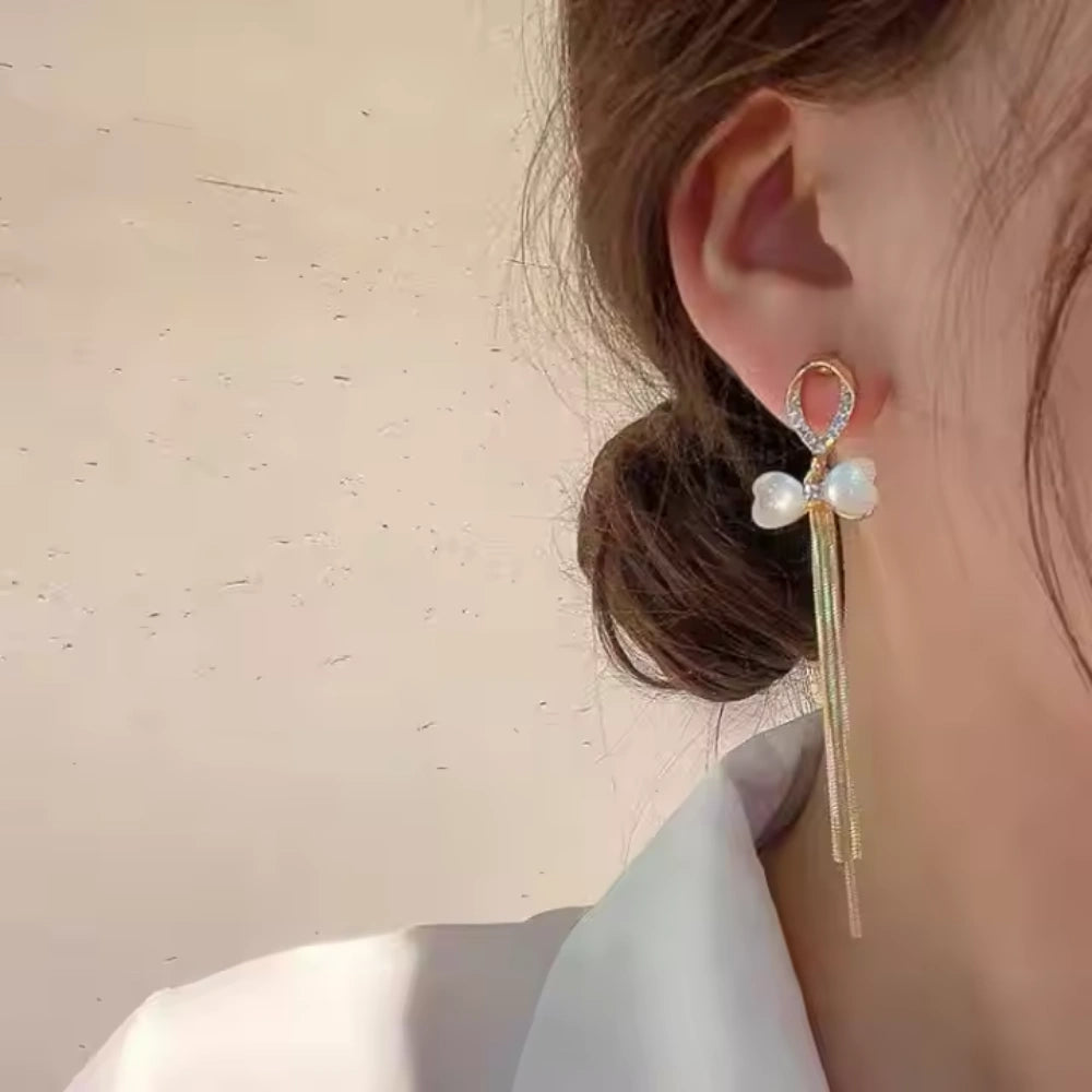 Dainty Drape Bow Earrings