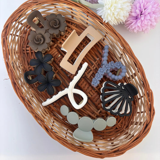 ✨ Chic Matte Hair Claw Hamper – Assorted Colours ✨