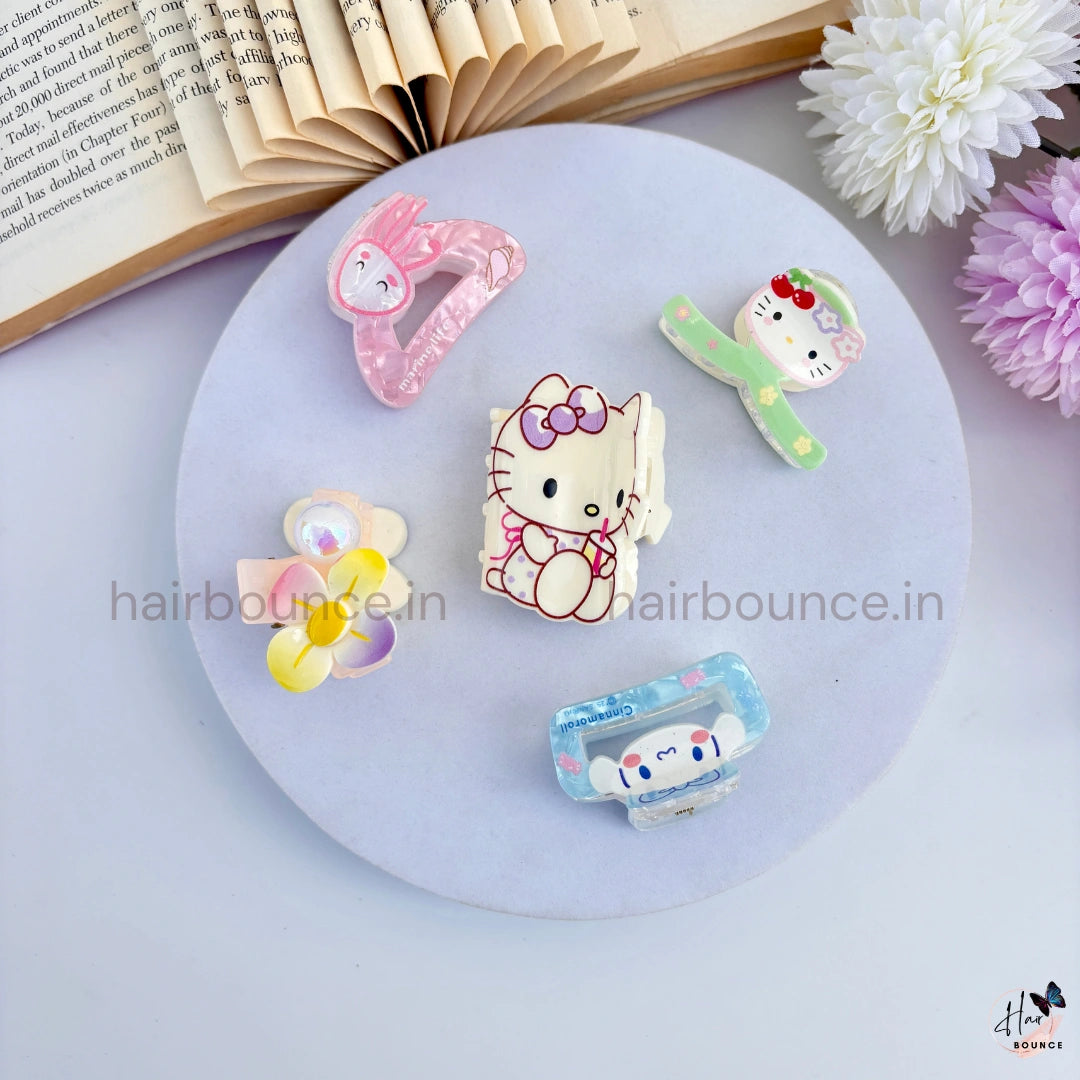 Pastel Pals Mini Hair Claw Set – Pack of 5