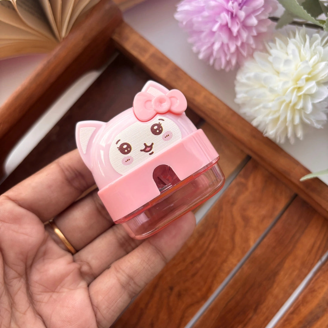 Cute Kitty Pencil Sharpener – Bow Edition 🐱🎀