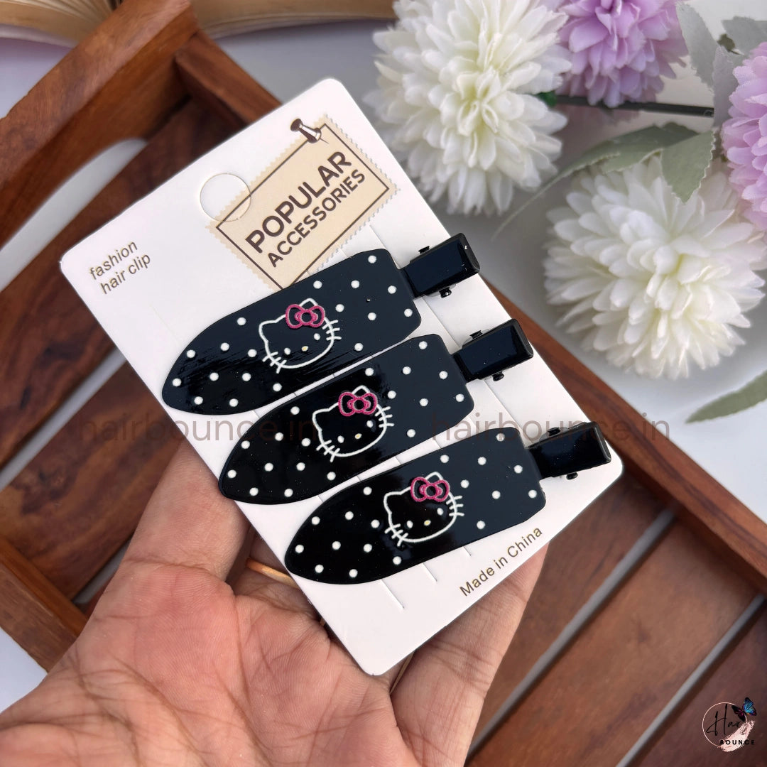 Kitty Snap Hair Clips for Kids (Pack of 3)