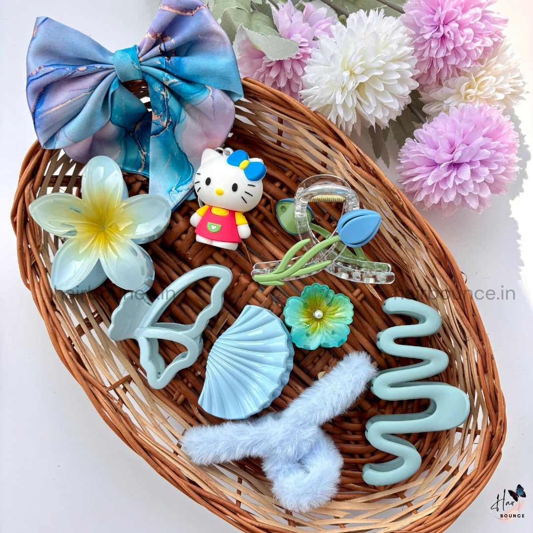 Aqua Sky Cute Accessories Hamper