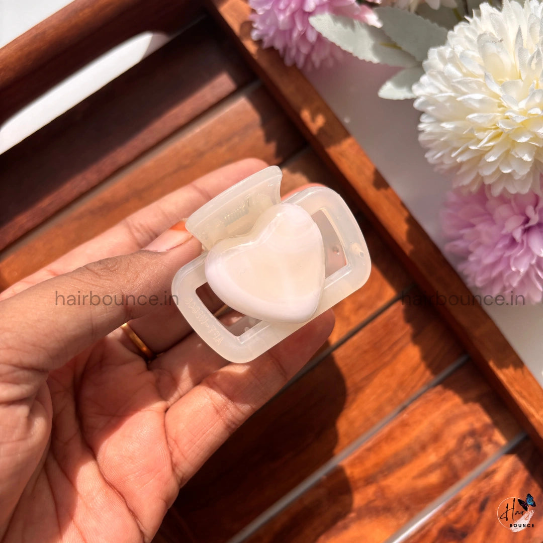 Heart Square Hair Claw - Medium