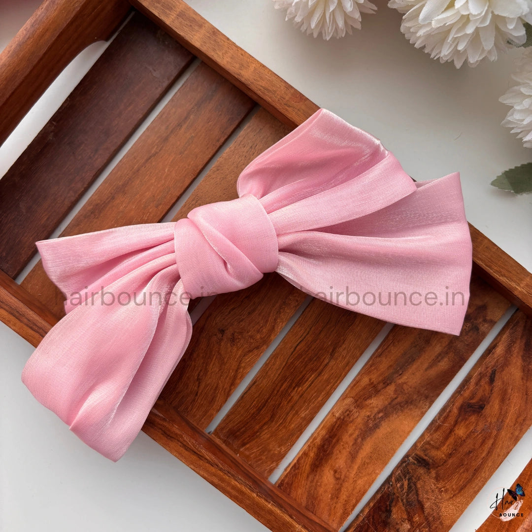 Organza Bow Hair Clip with Center Clip