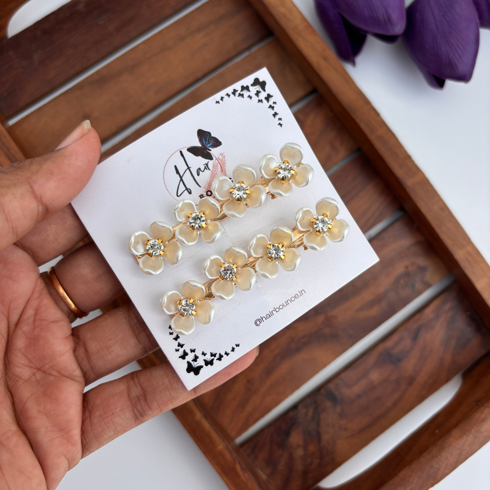 Royal Petals Hair Clip - Set of 2