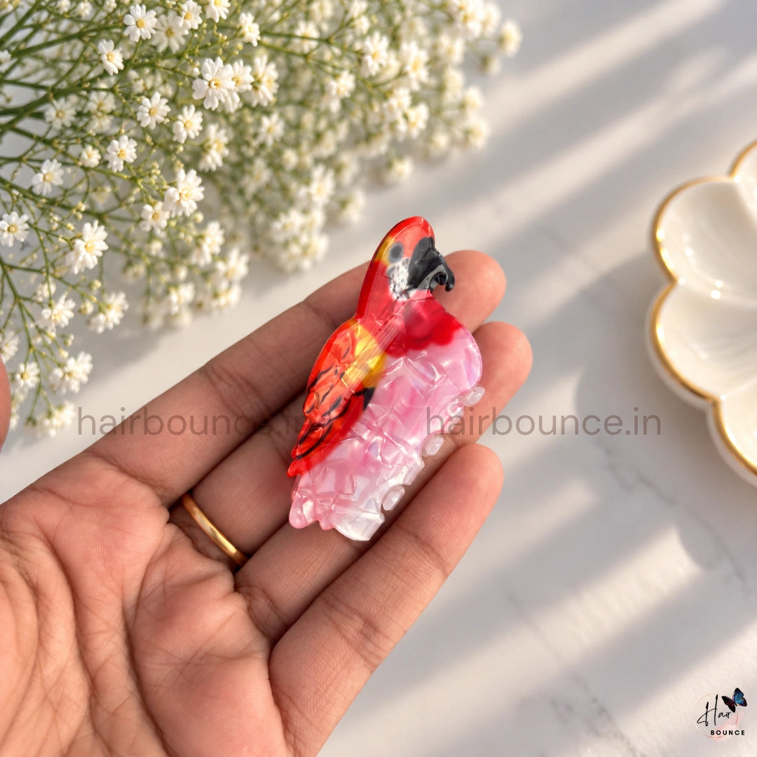 Tropical Parrot Hair Claw – Medium