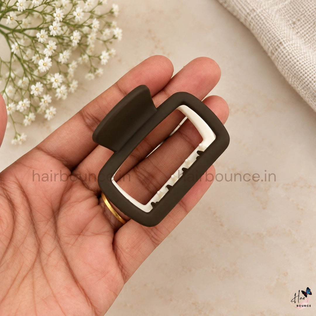 Dual Colour Square Hair Claw - Medium
