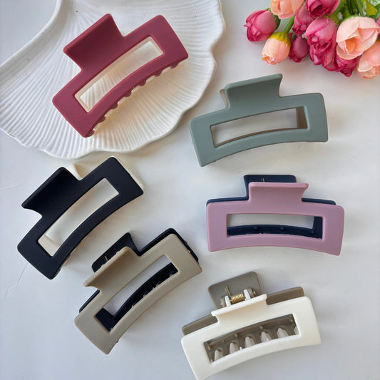 Dual Colour Rectangle Hair Claw - Large