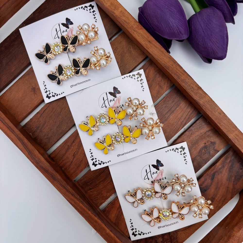 Butterfly Pearl Alligator Clip