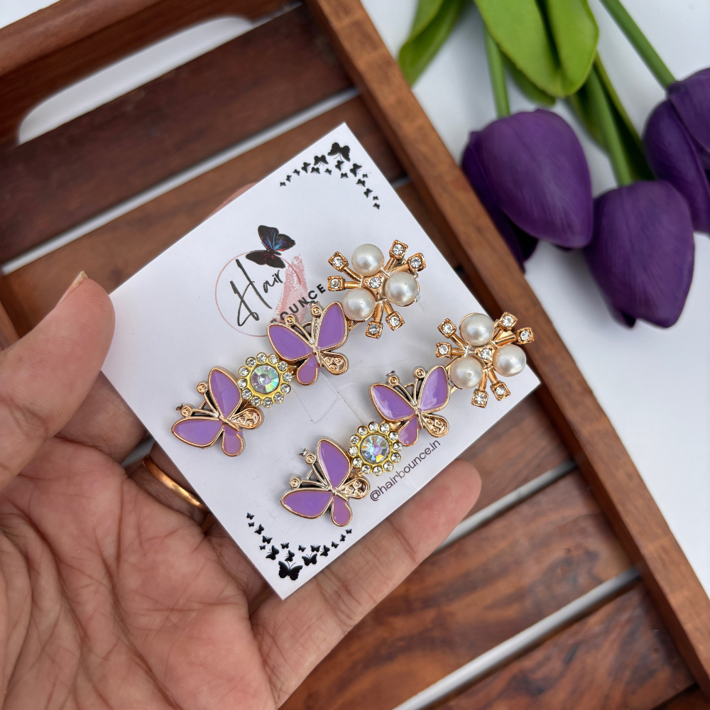 Butterfly Pearl Alligator Clip