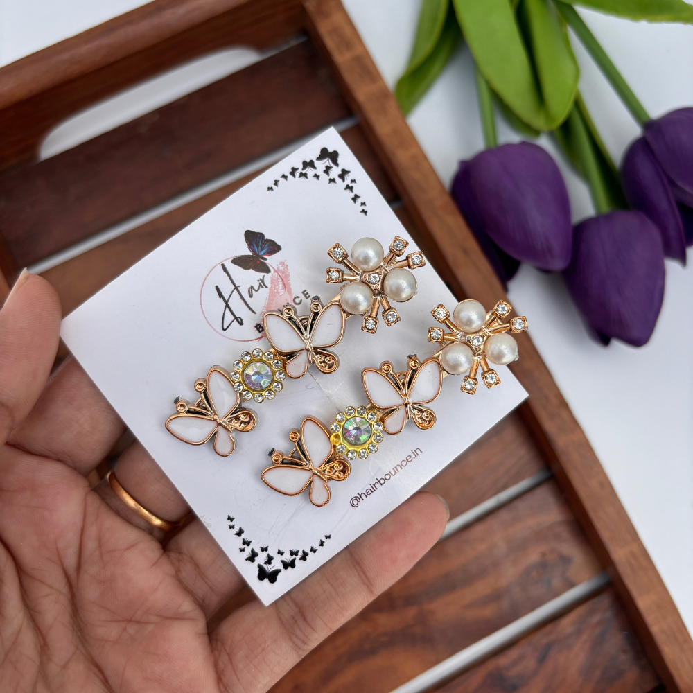 Butterfly Pearl Alligator Clip