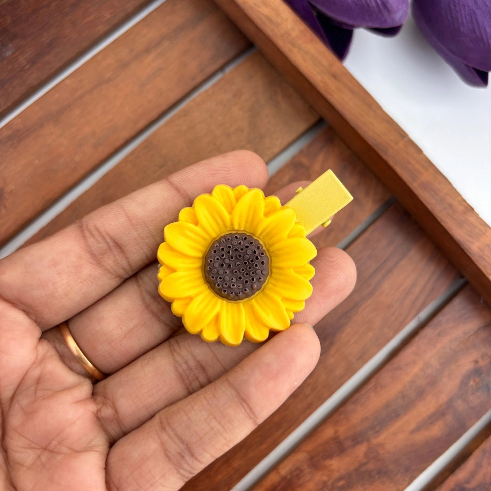 Sunflower Alligator Clip