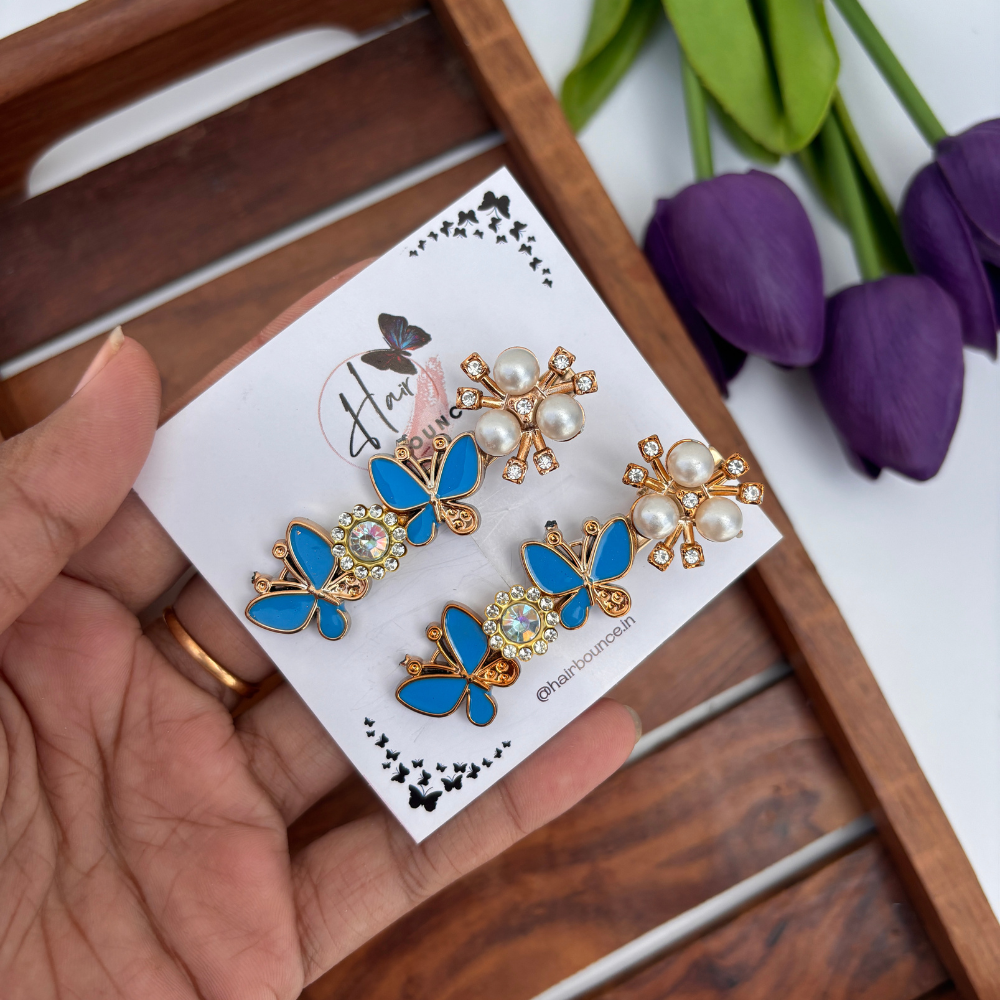 Butterfly Pearl Alligator Clip