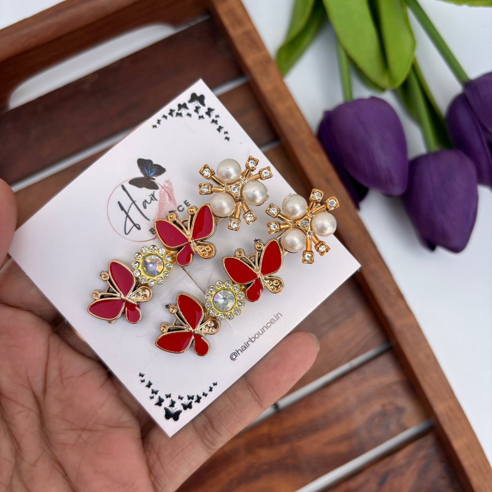 Butterfly Pearl Alligator Clip