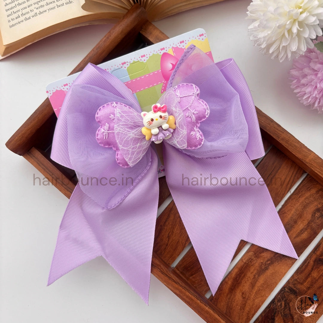 Kitty Charm Oversized Bow Alligator Clip