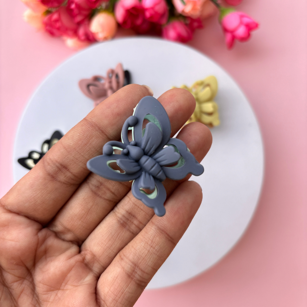 Dual Colour Butterfly Hair Claw Small - Pack of 2/ Assorted