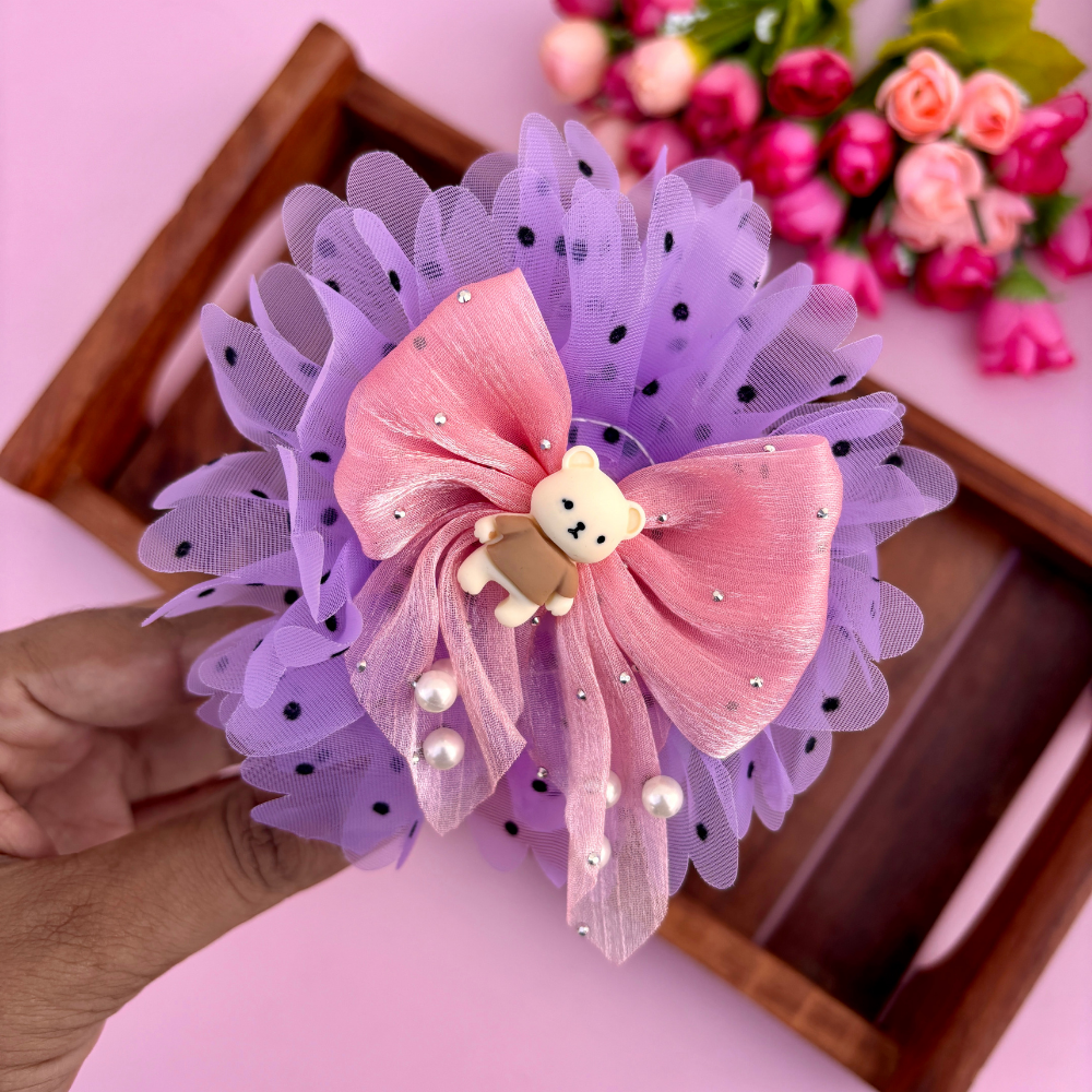 Bow Teddy Flower Headband