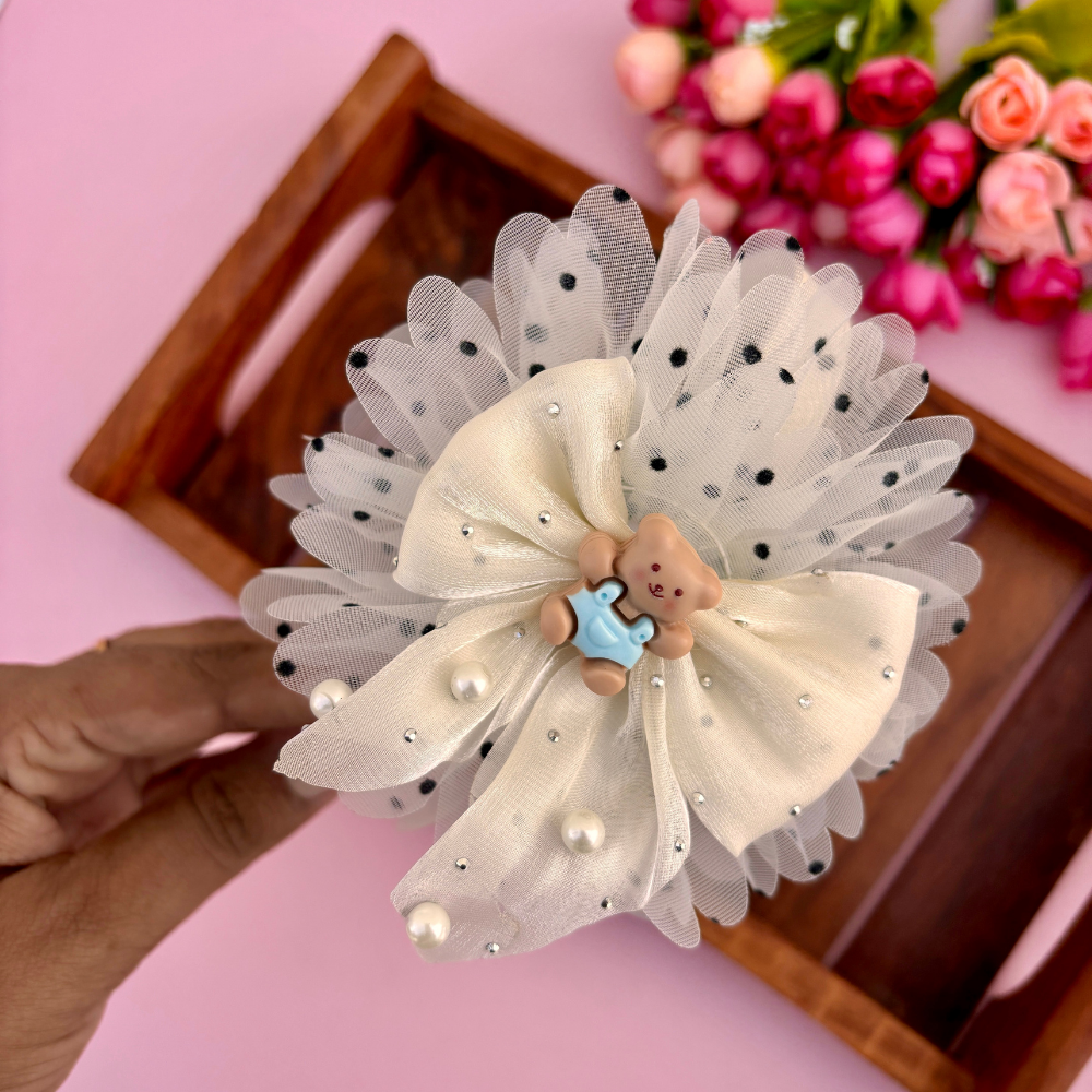 Bow Teddy Flower Headband
