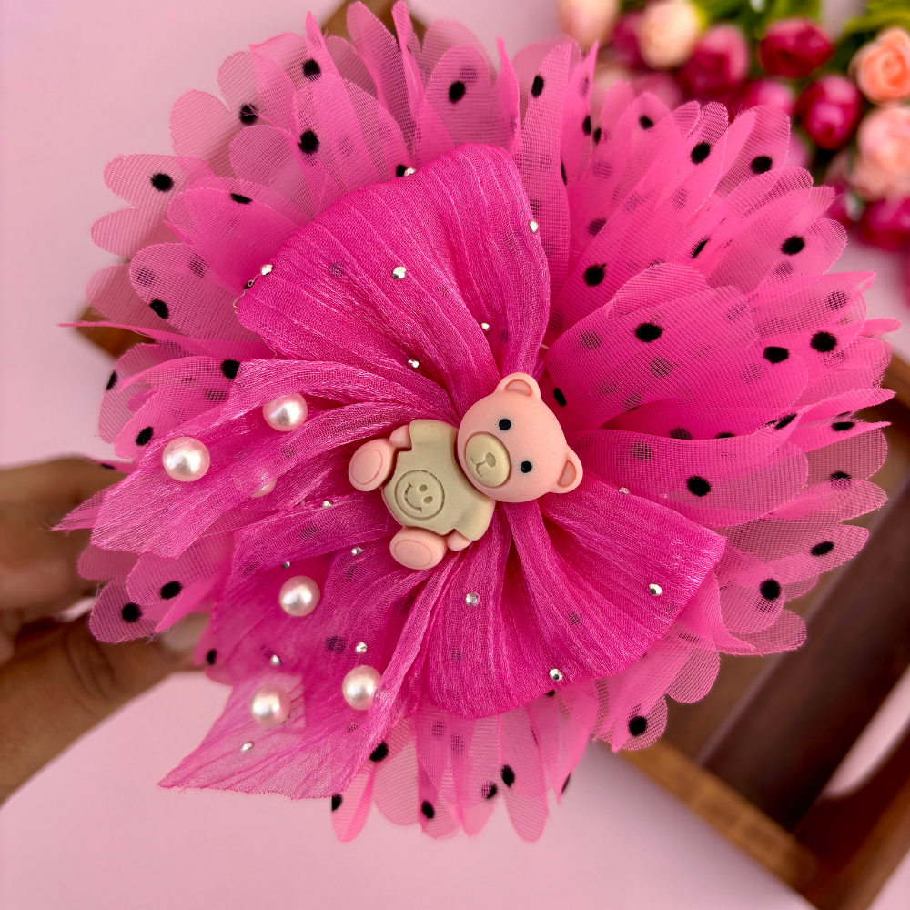 Bow Teddy Flower Headband