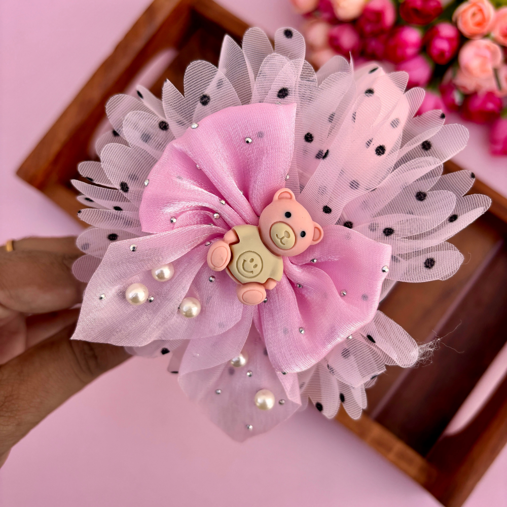 Bow Teddy Flower Headband