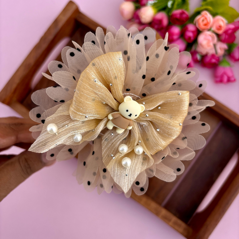 Bow Teddy Flower Headband