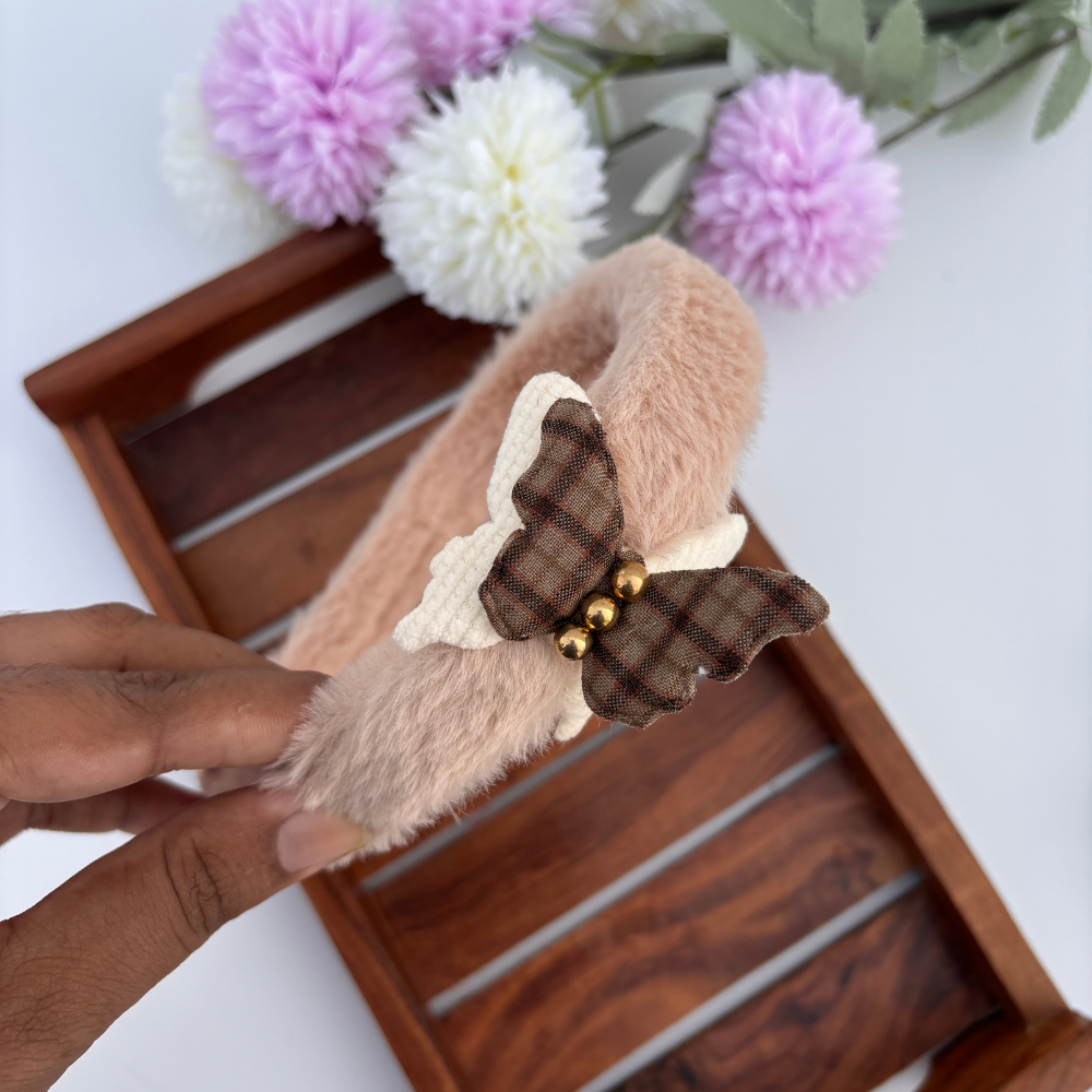 Autumn Butterfly Furry Headband