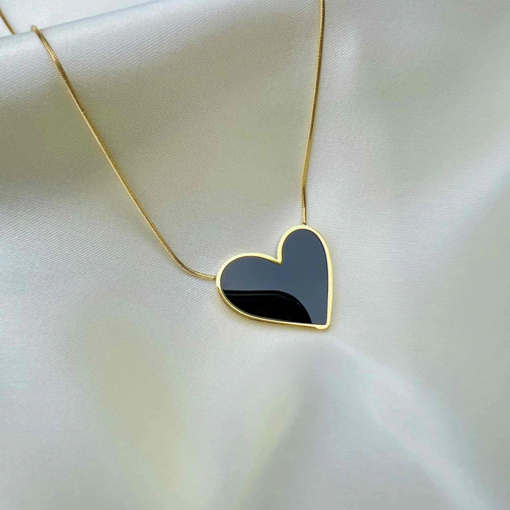 Black Heart Necklace
