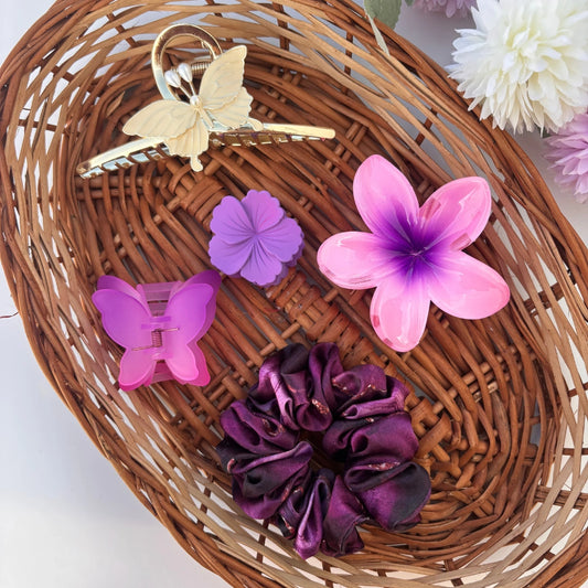 🦋 Purple Charm Hair Accessory Hamper 🦋