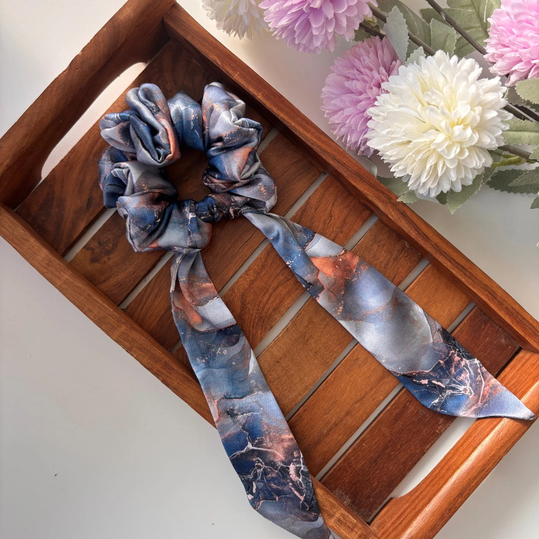 Marble Print Tail Scrunchie