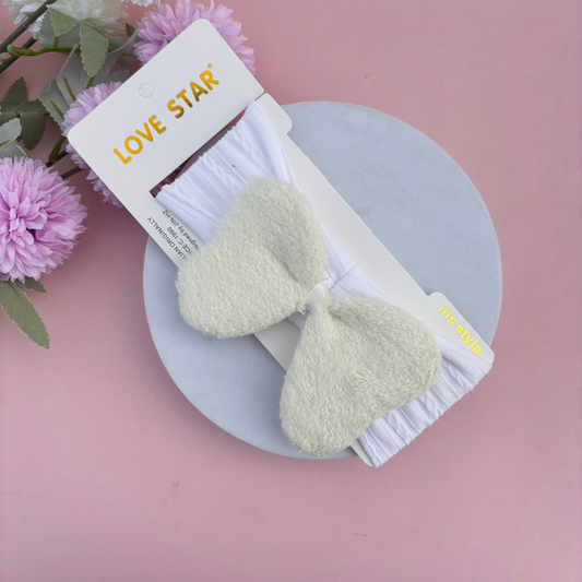 Fuzzy Mickey Bow New Born Headband