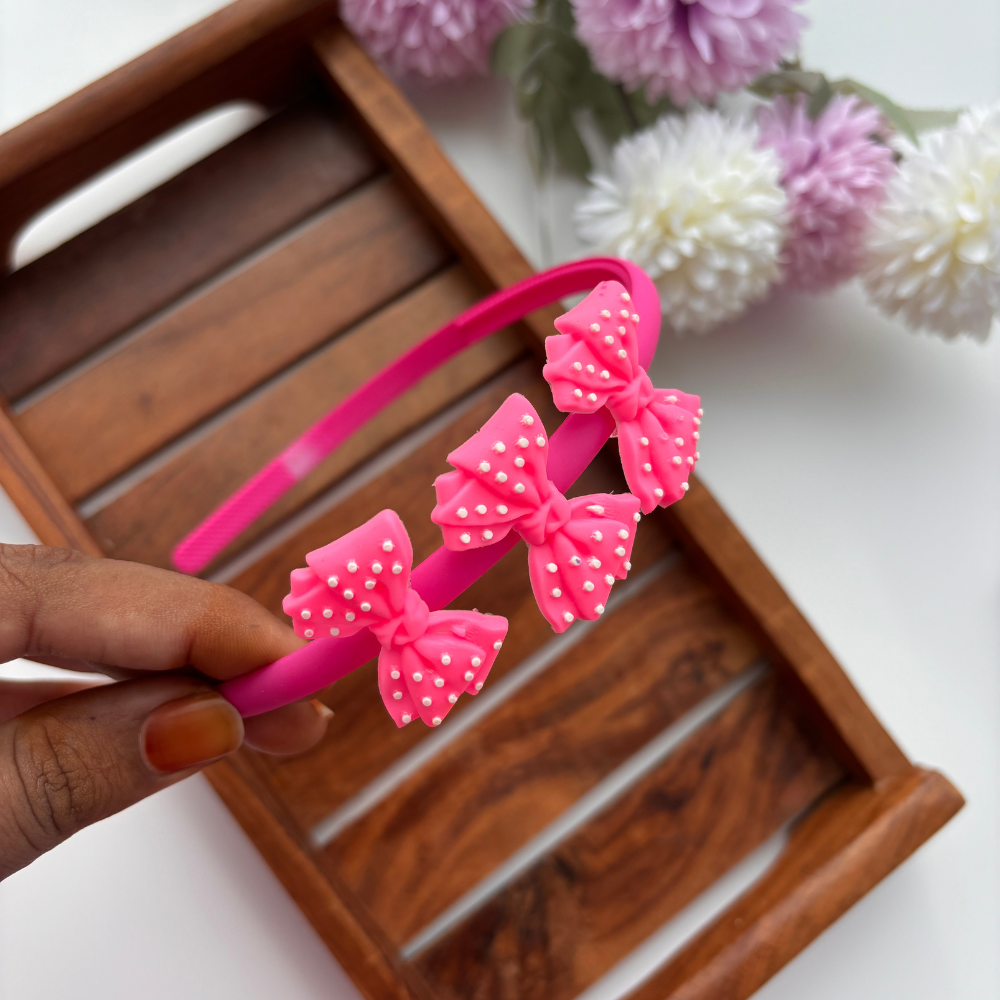 Dotted Bow Headband