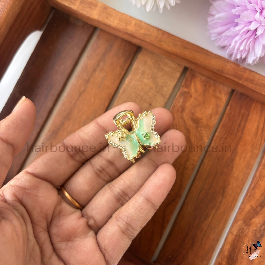 Aurora Butterfly Premium Metal Hair Claw - Small