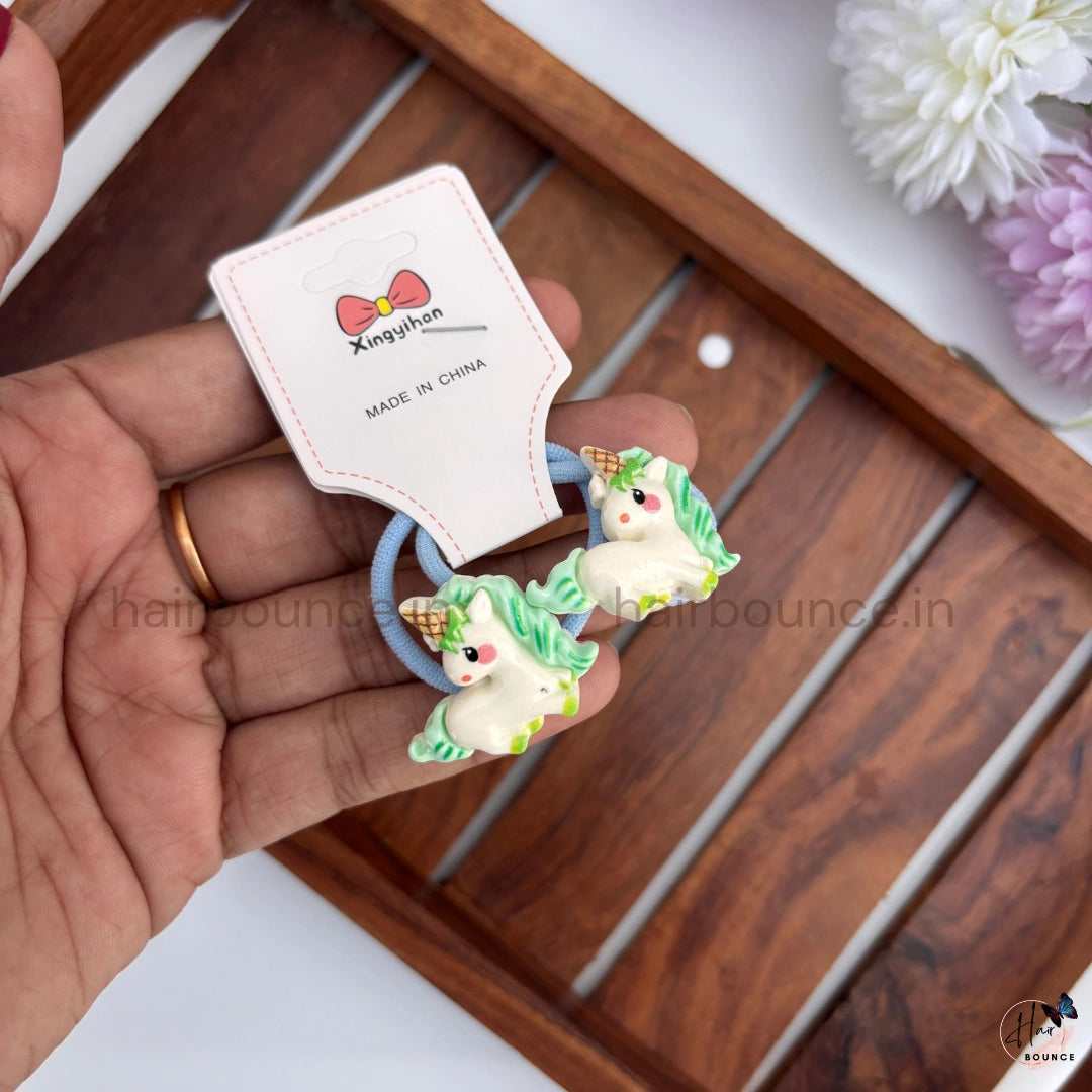 Magical Unicorn Hair Ties for Girls – Pack of 2