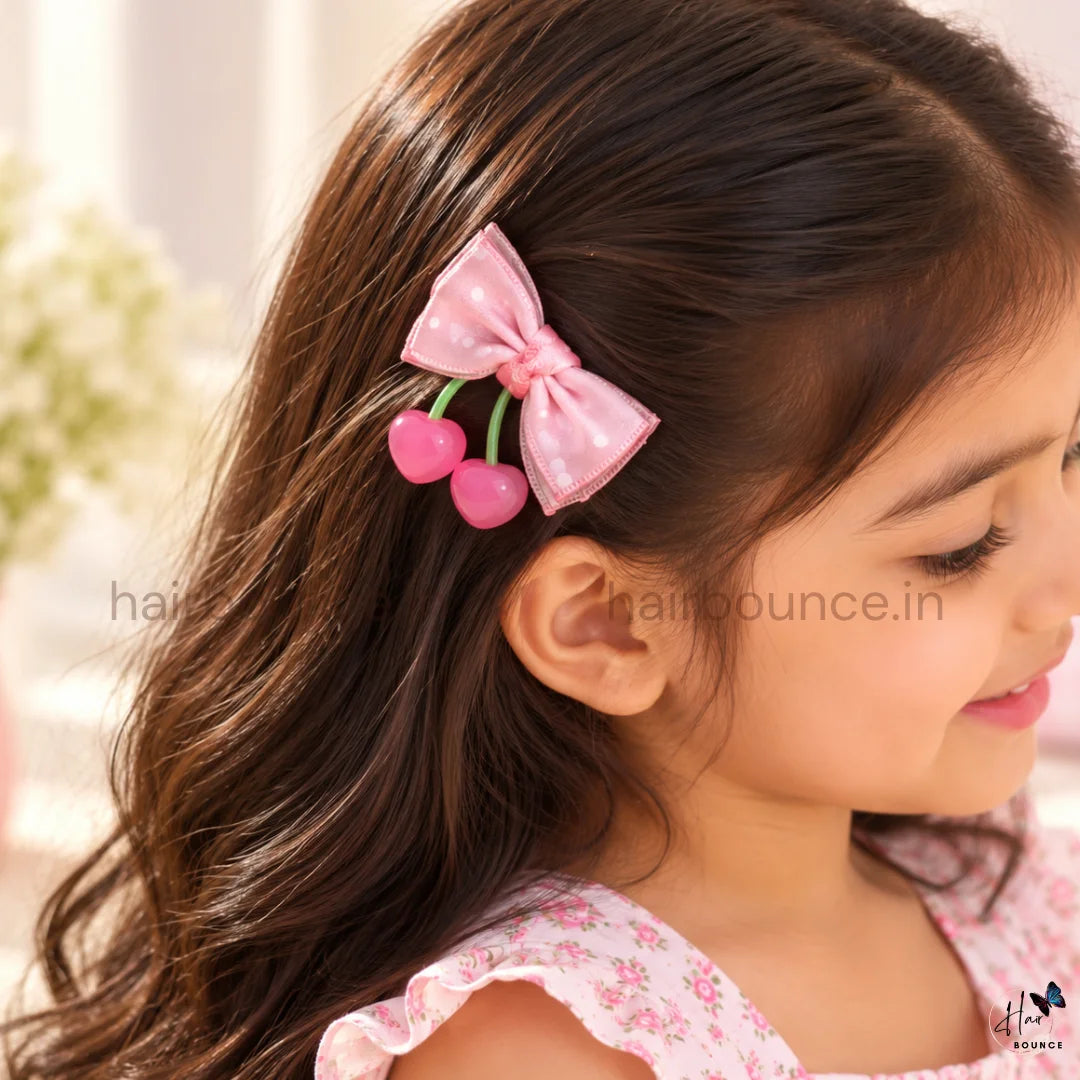 Cherry Bow Parade Alligator Hair Clips – Pack of 5