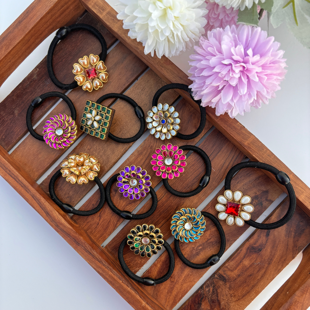 Royal Charm Hair Tie Set – Pack of 10