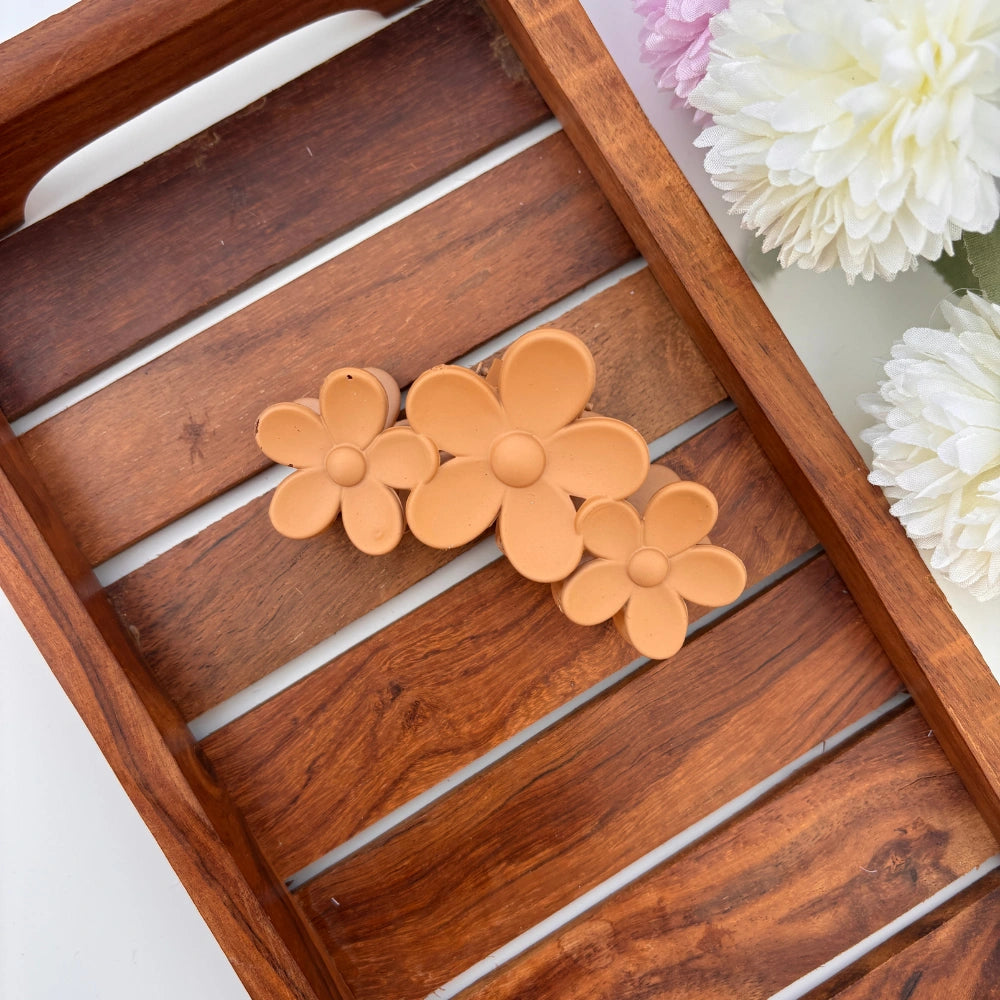 Matte Blossom Flower Hair Claw - Large
