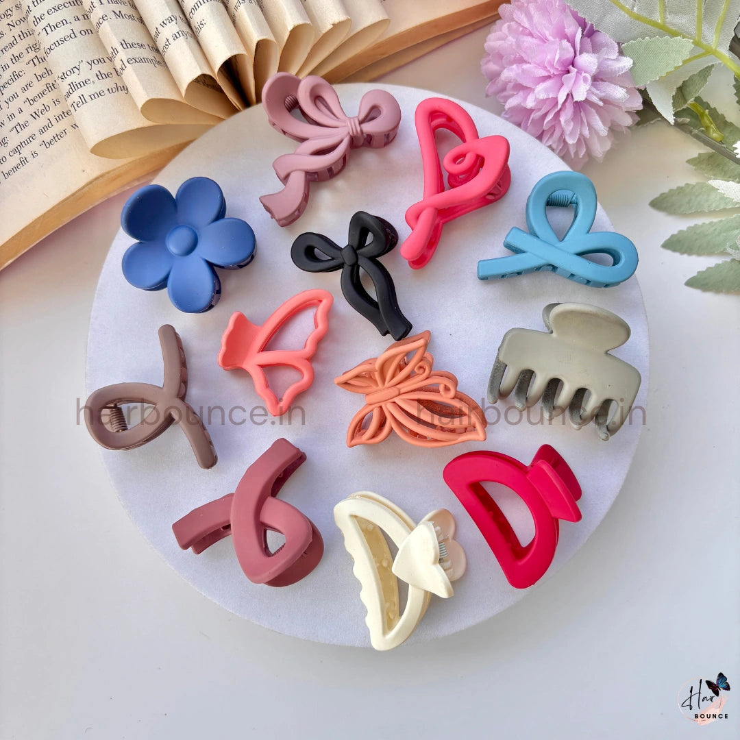 Cute Picks Mini Claw Clips Combo – Pack of 12/Assorted Colours