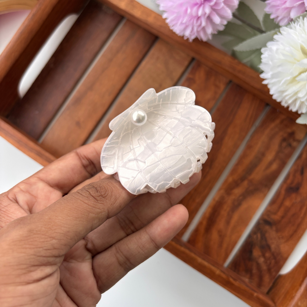 Pearl Shell Hair Claw - Medium